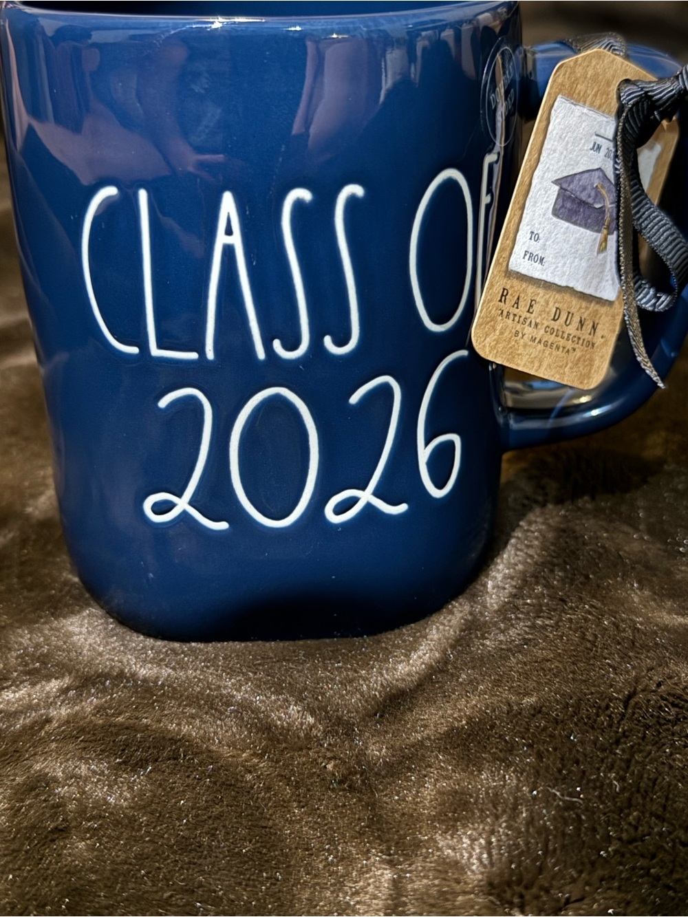 Rae Dunn Navy 'Class of 2026' Double-sided Ceramic Mug